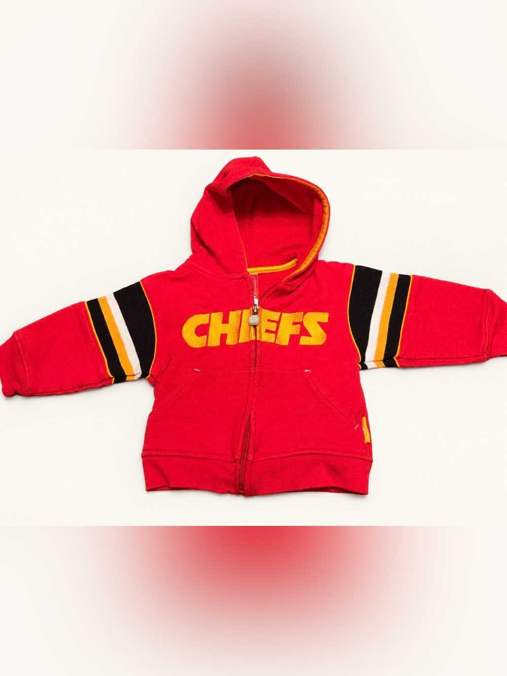 NFL Kids Red Chiefs Zip-Up Hoodie with Yellow Logo